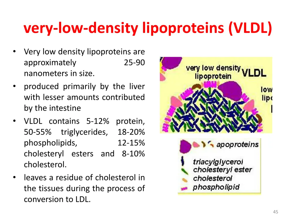 very low density lipoproteins vldl