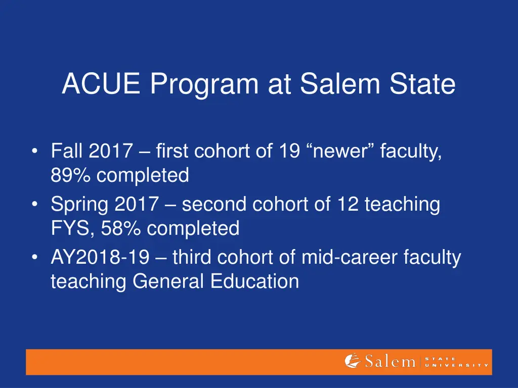 acue program at salem state