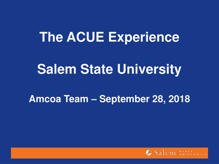 the acue experience