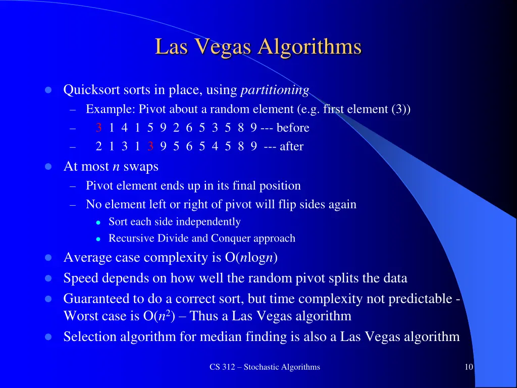 las vegas algorithms