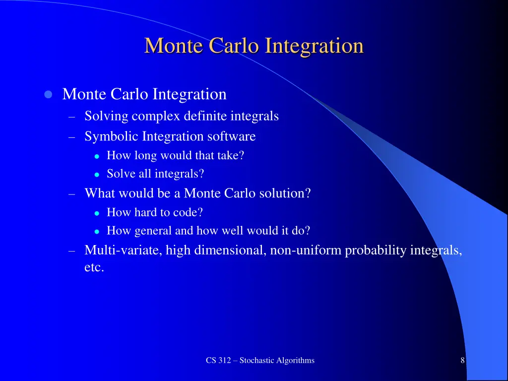 monte carlo integration