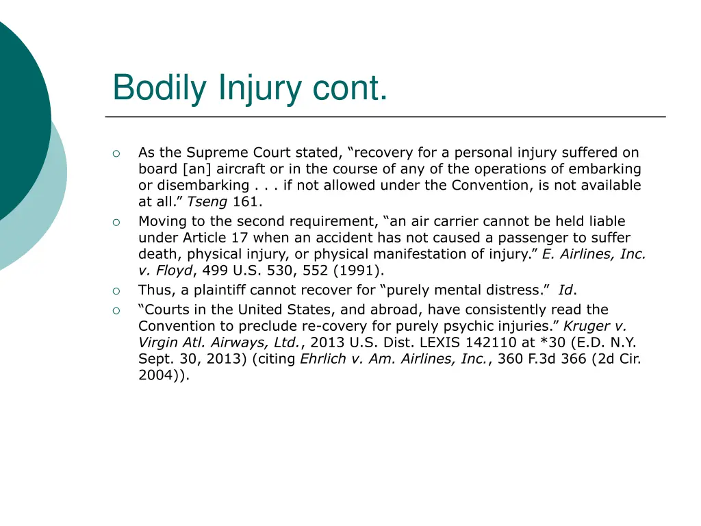 bodily injury cont 2