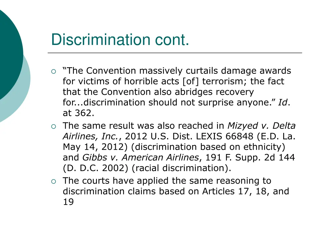 discrimination cont 1