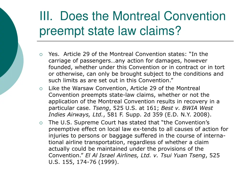 iii does the montreal convention preempt state