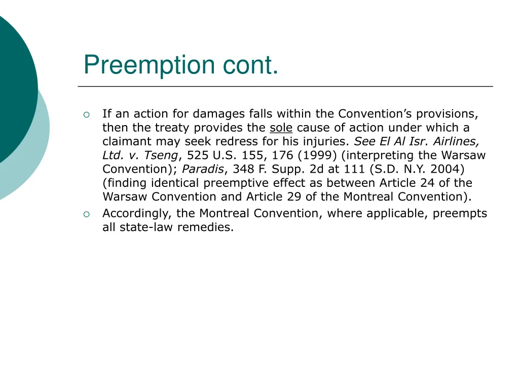 preemption cont