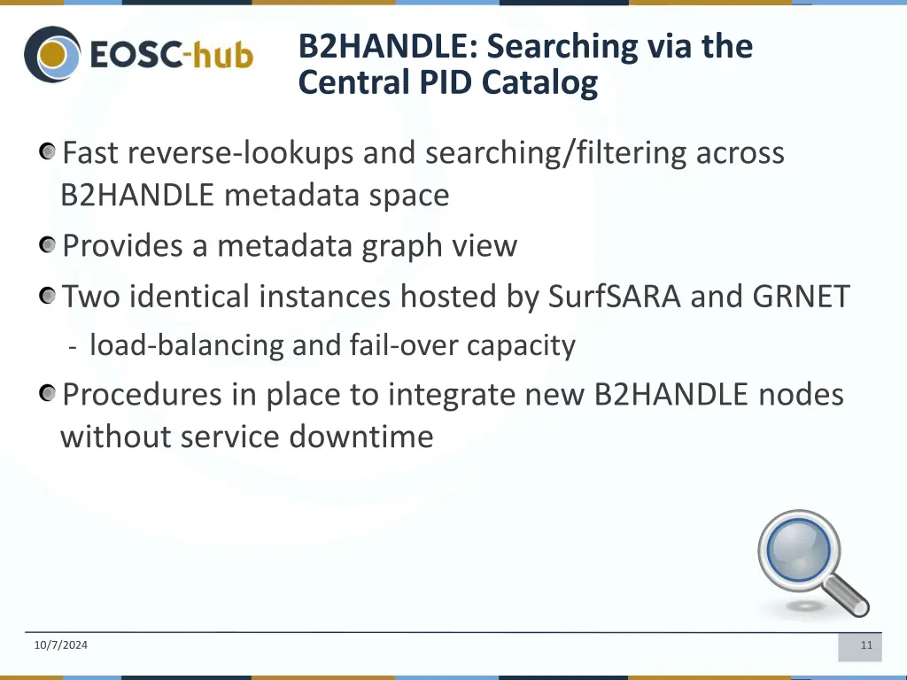 b2handle searching via the central pid catalog