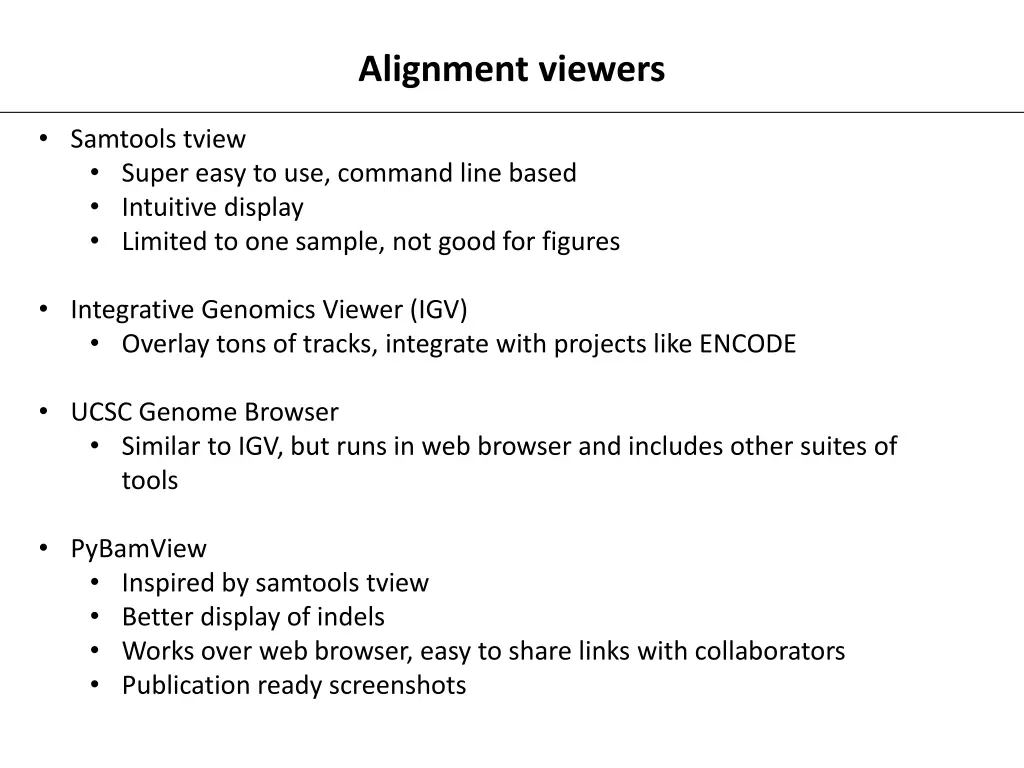 alignment viewers