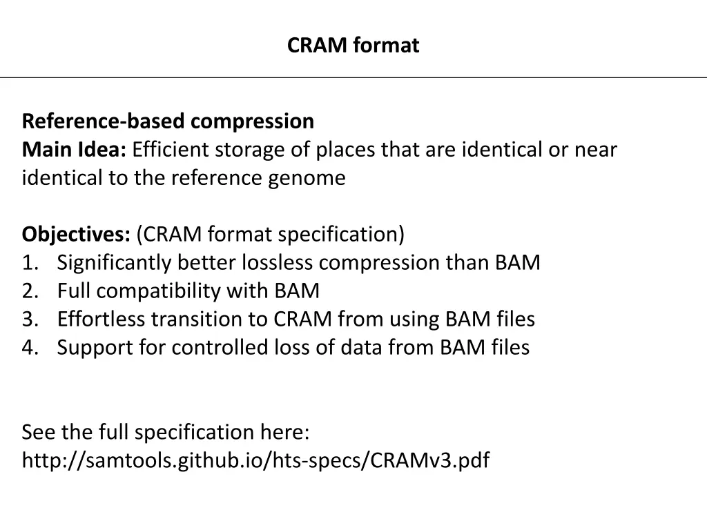 cram format