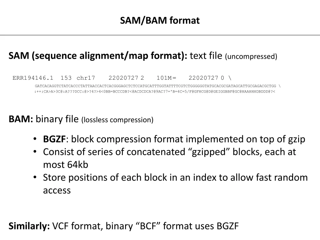 sam bam format