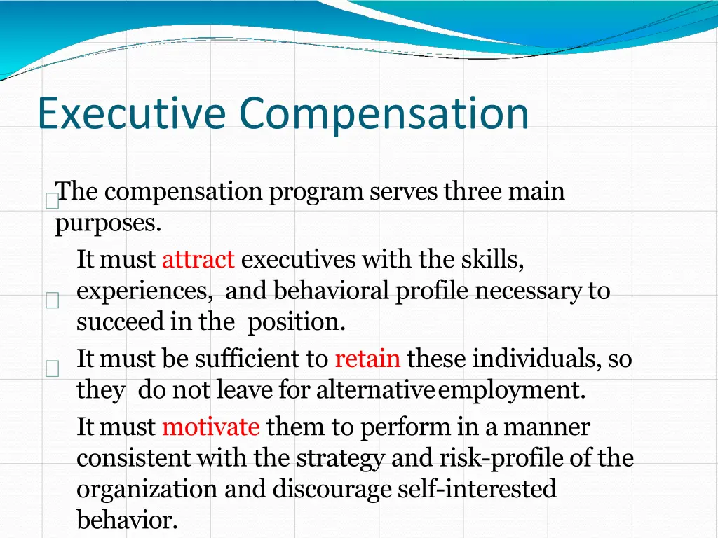 executive compensation