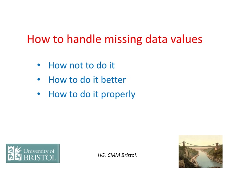 how to handle missing data values