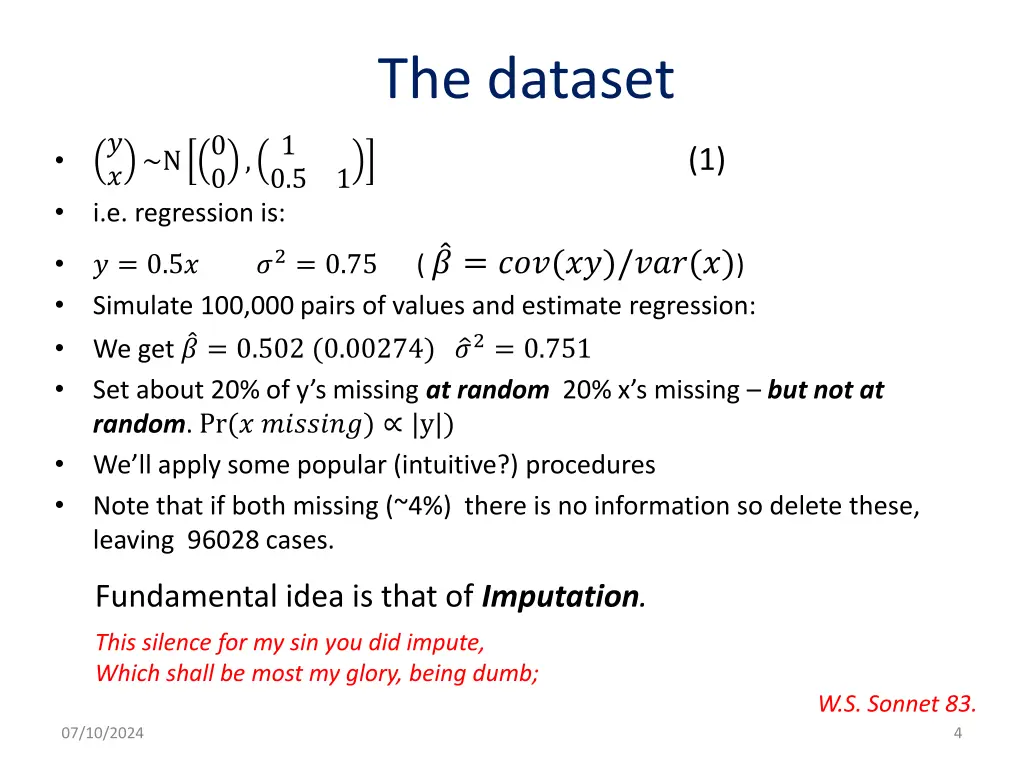 the dataset