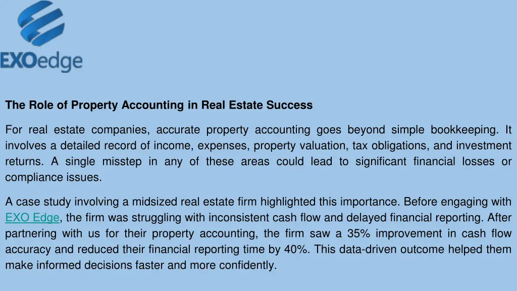 the role of property accounting in real estate