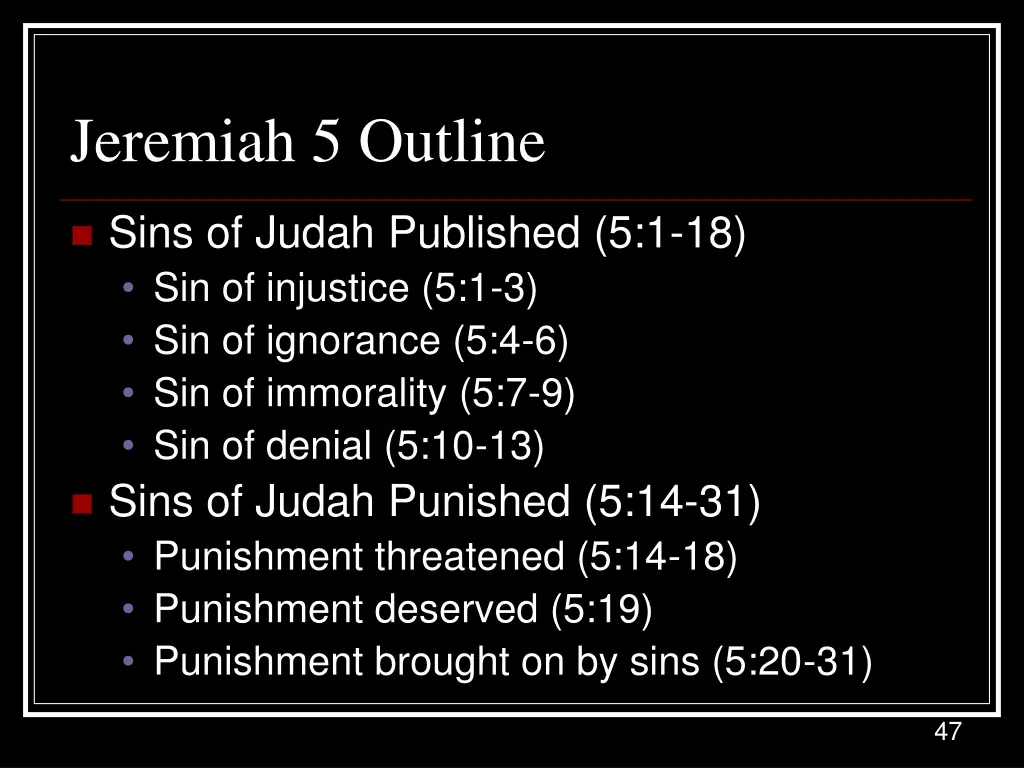 jeremiah 5 outline