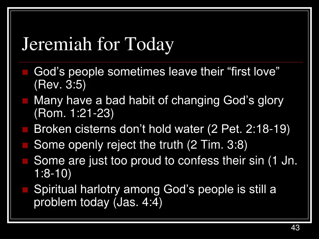 jeremiah for today 2