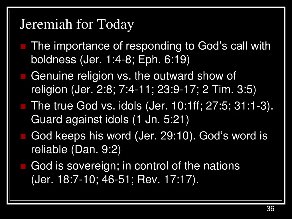 jeremiah for today