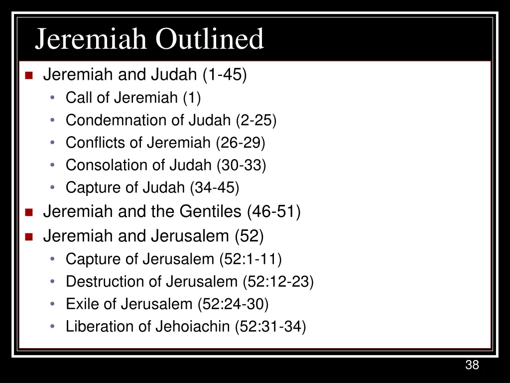 jeremiah outlined