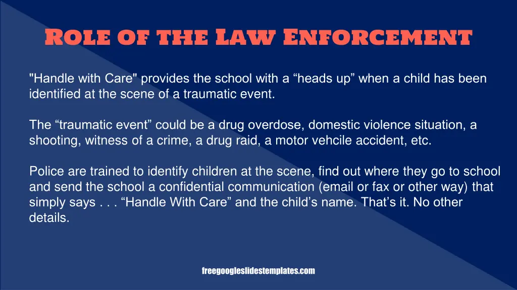 role of the law enforcement