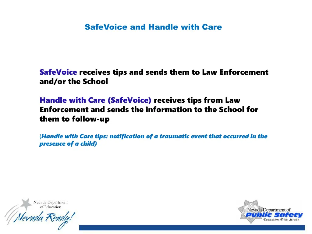 safevoice and handle with care