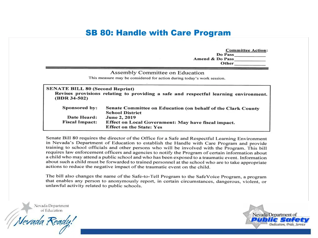 sb 80 handle with care program