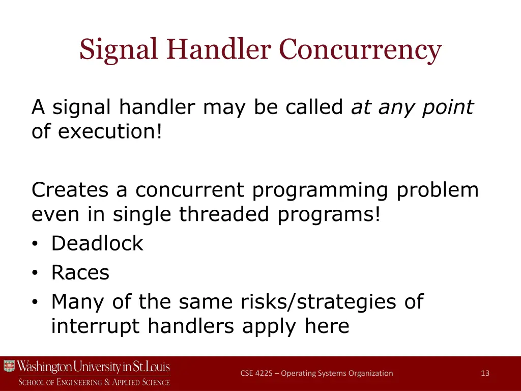 signal handler concurrency