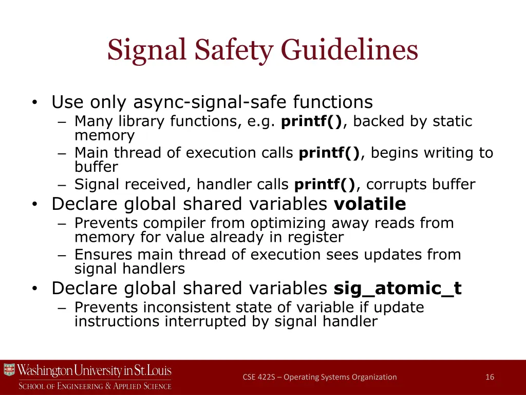 signal safety guidelines