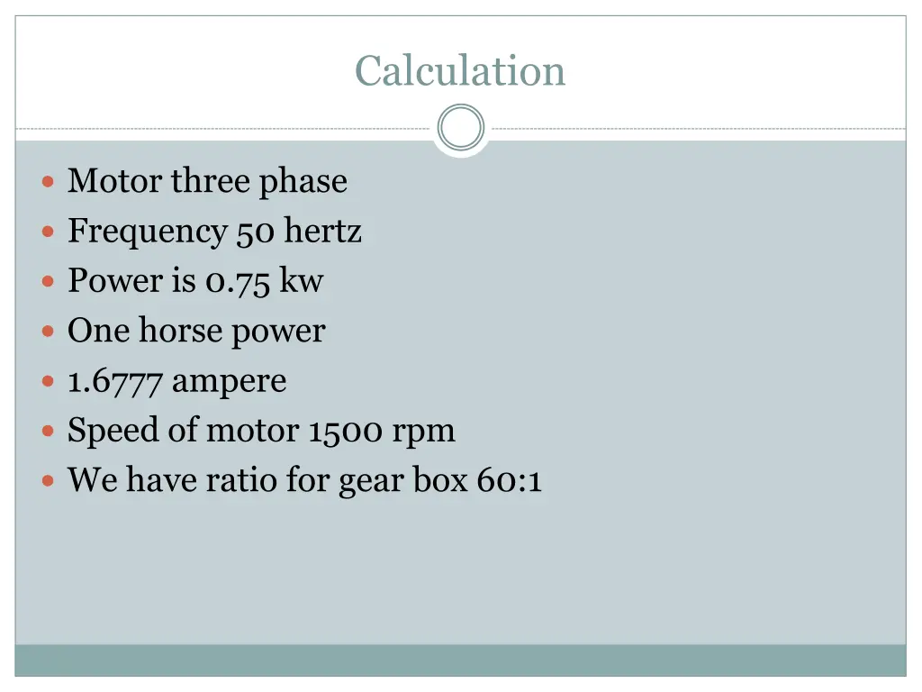 calculation