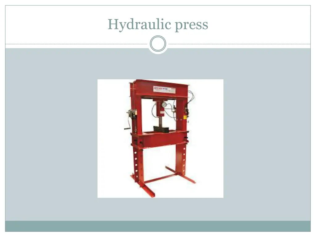 hydraulic press