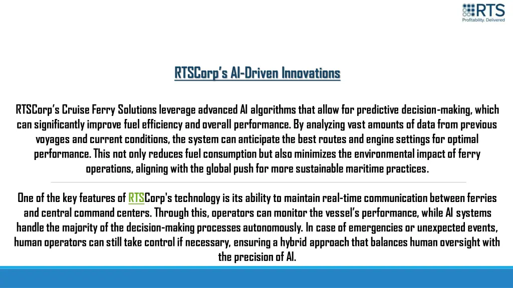 rtscorp s ai driven innovations