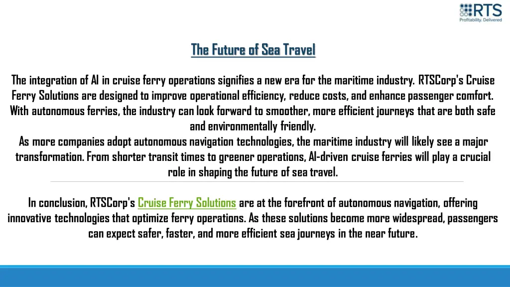 the future of sea travel