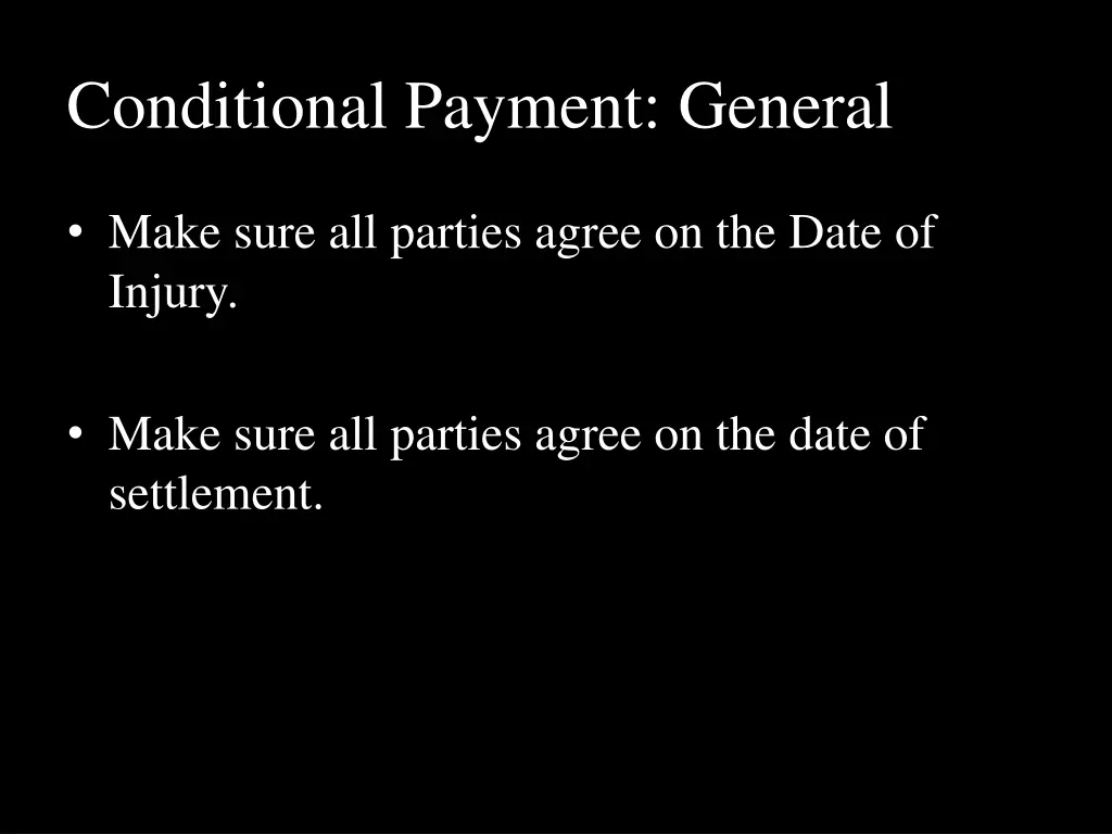 conditional payment general 1