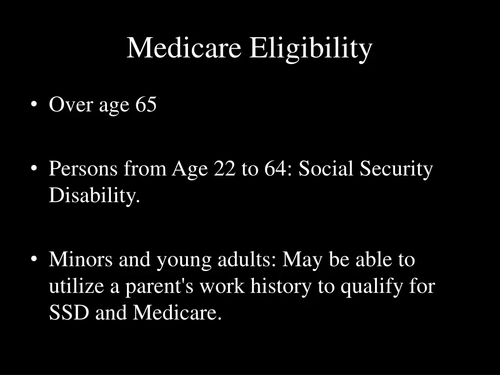 medicare eligibility