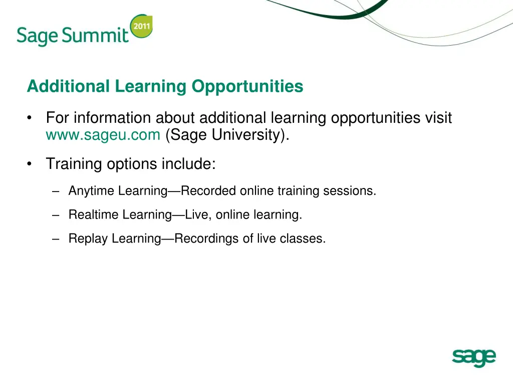 additional learning opportunities