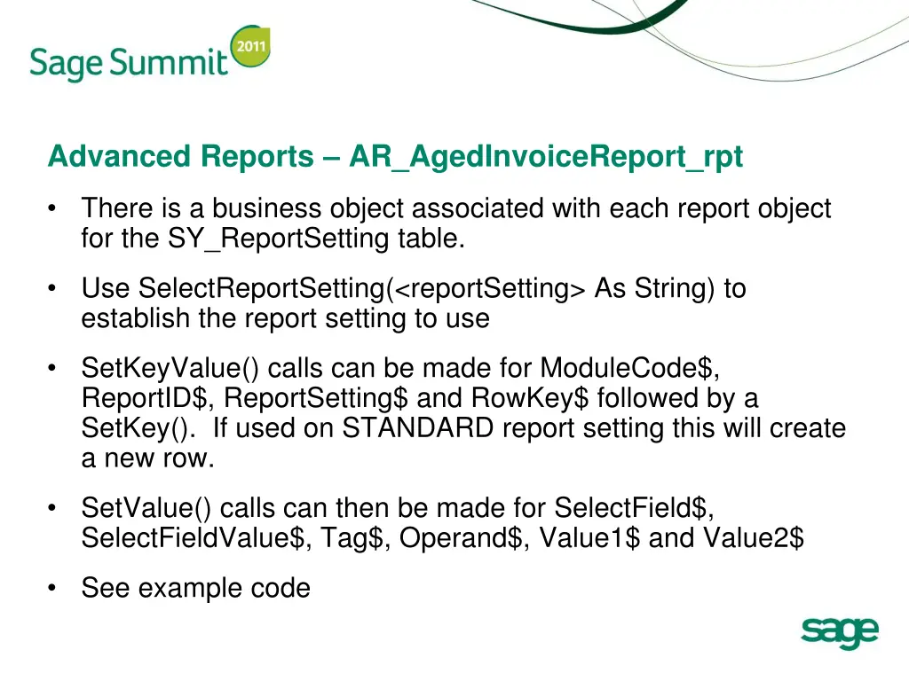 advanced reports ar agedinvoicereport rpt