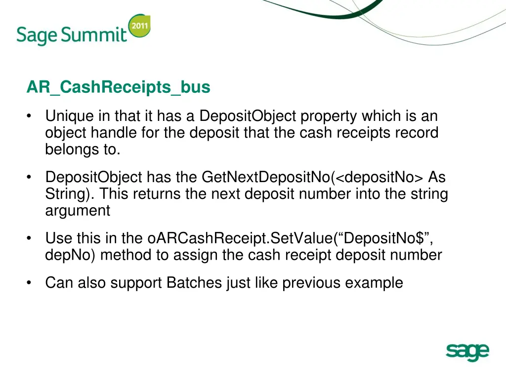 ar cashreceipts bus