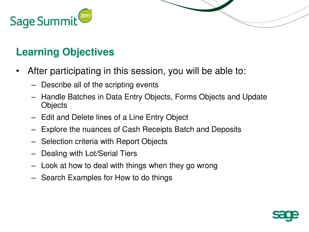 learning objectives