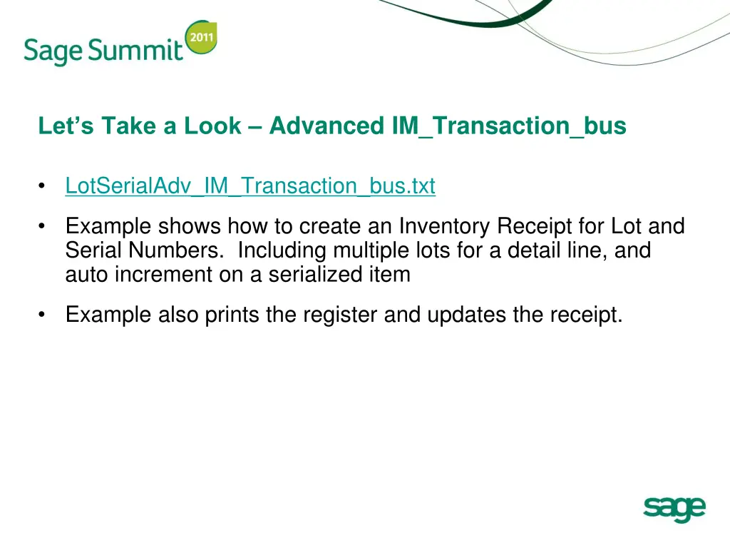 let s take a look advanced im transaction bus