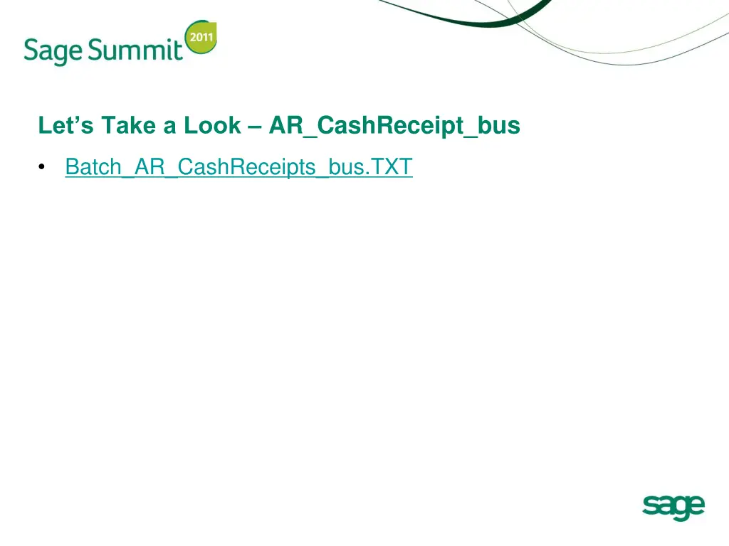 let s take a look ar cashreceipt bus