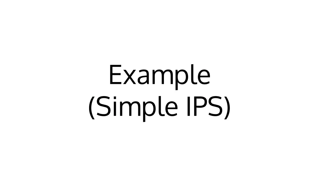 example simple ips