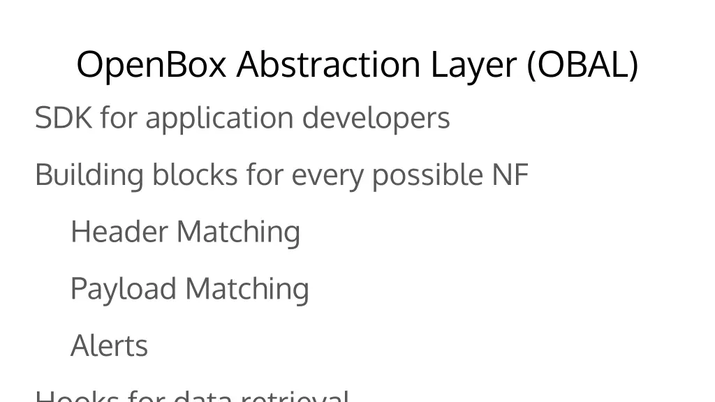 openbox abstraction layer obal