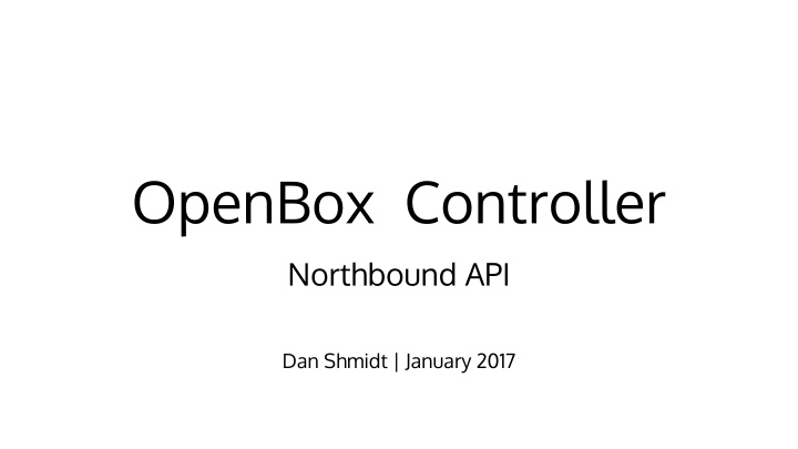 openbox controller