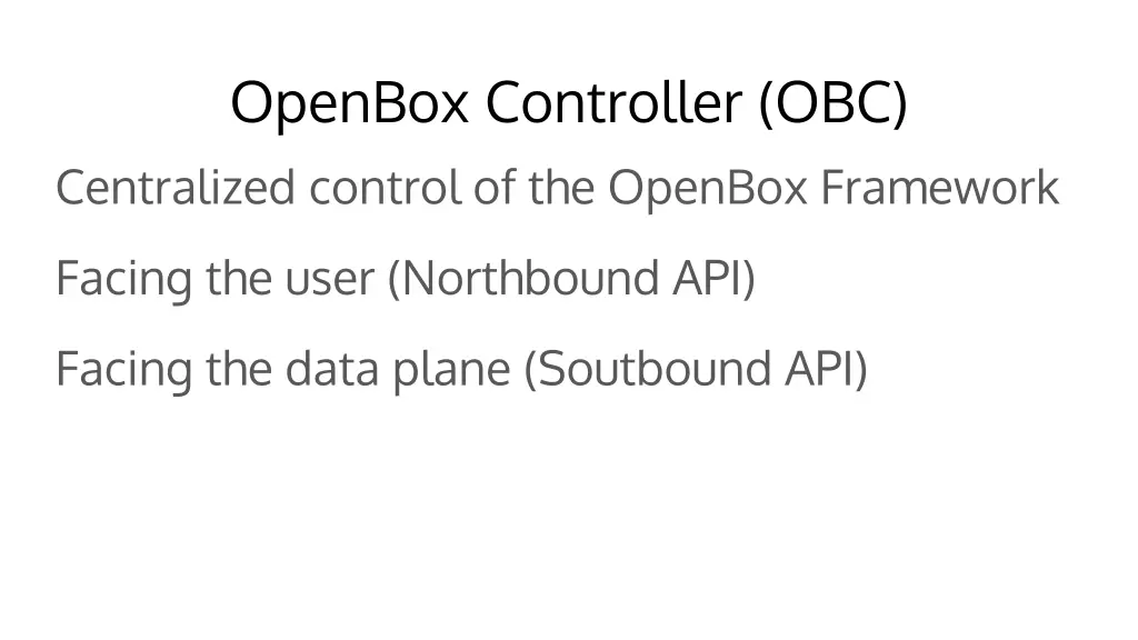 openbox controller obc centralized control