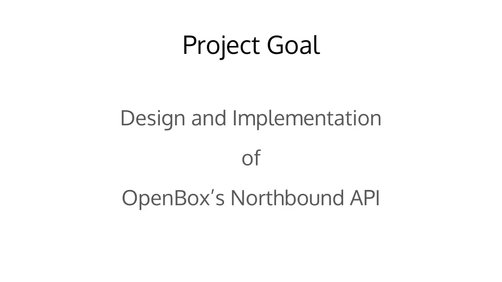 project goal