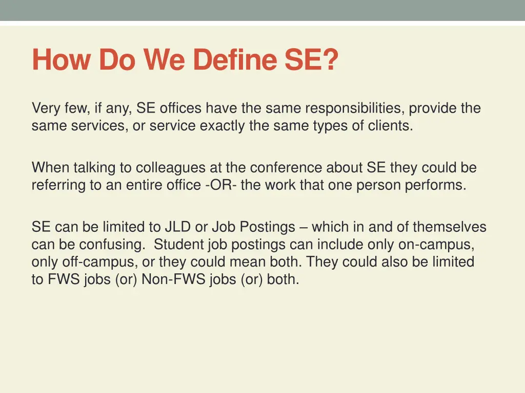 how do we define se