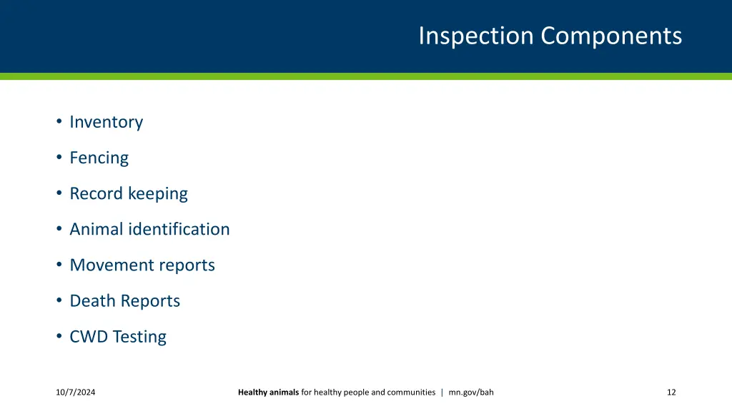 inspection components