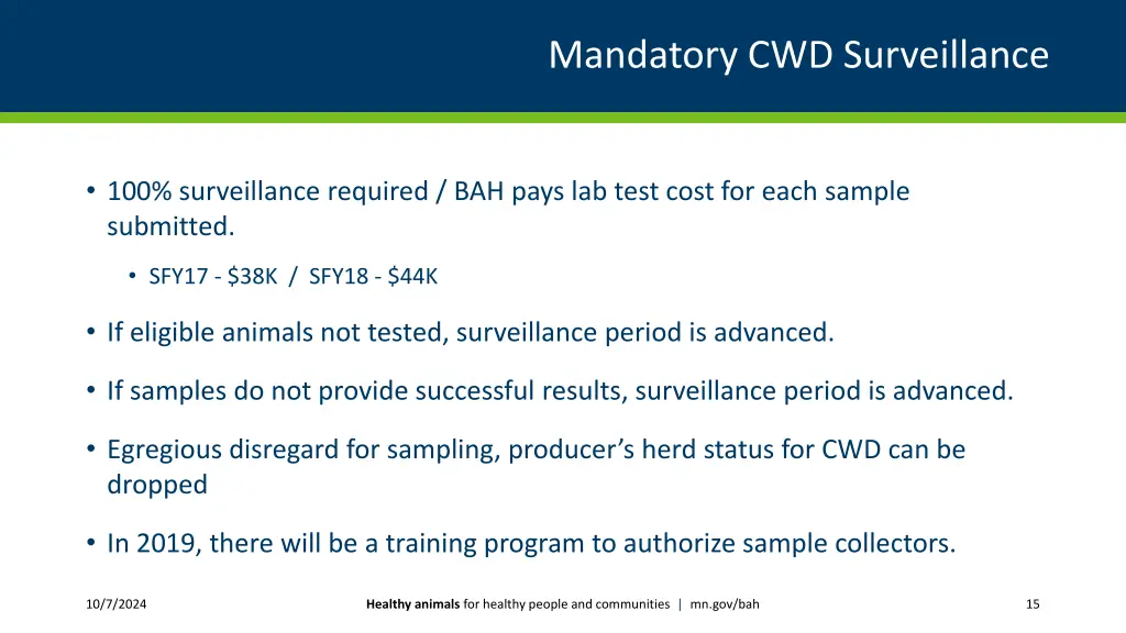 mandatory cwd surveillance