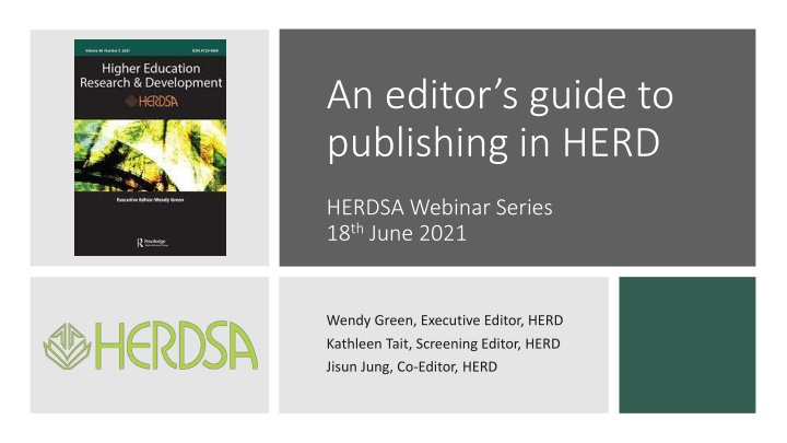 an editor s guide to publishing in herd