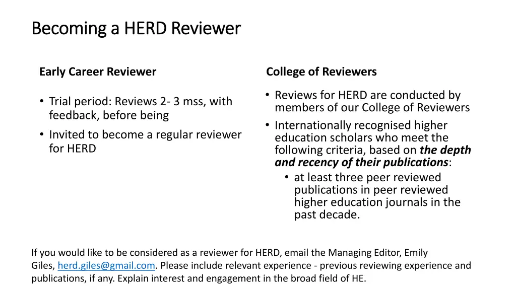 becoming a herd reviewer becoming a herd reviewer