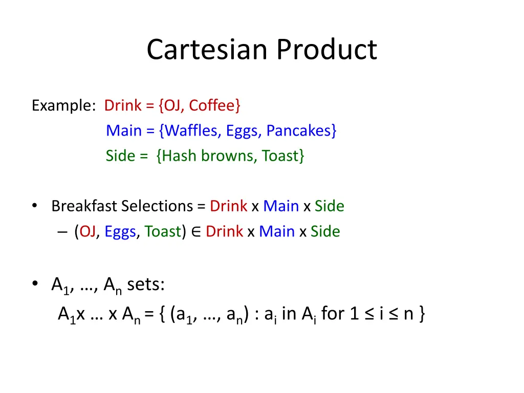 cartesian product 2