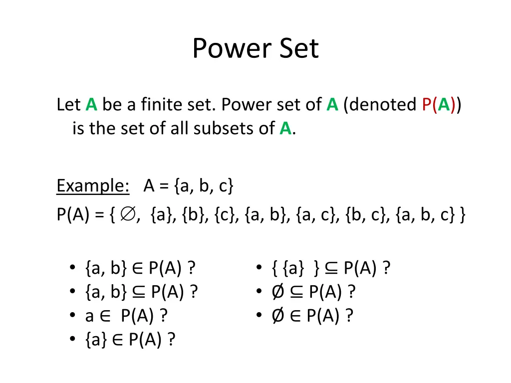 power set